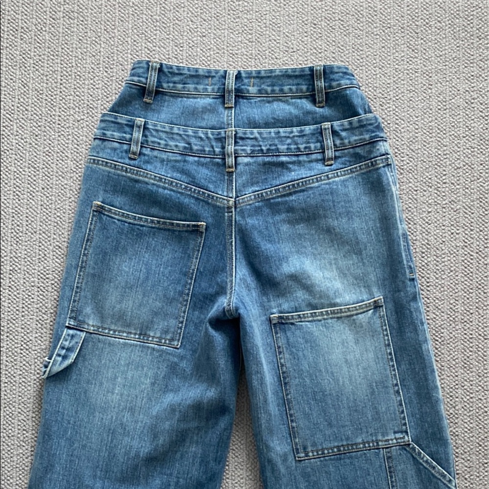 Tibi Double Waist Carpenter Jeans size 25 in classic wash NWOT - Picture 10 of 16